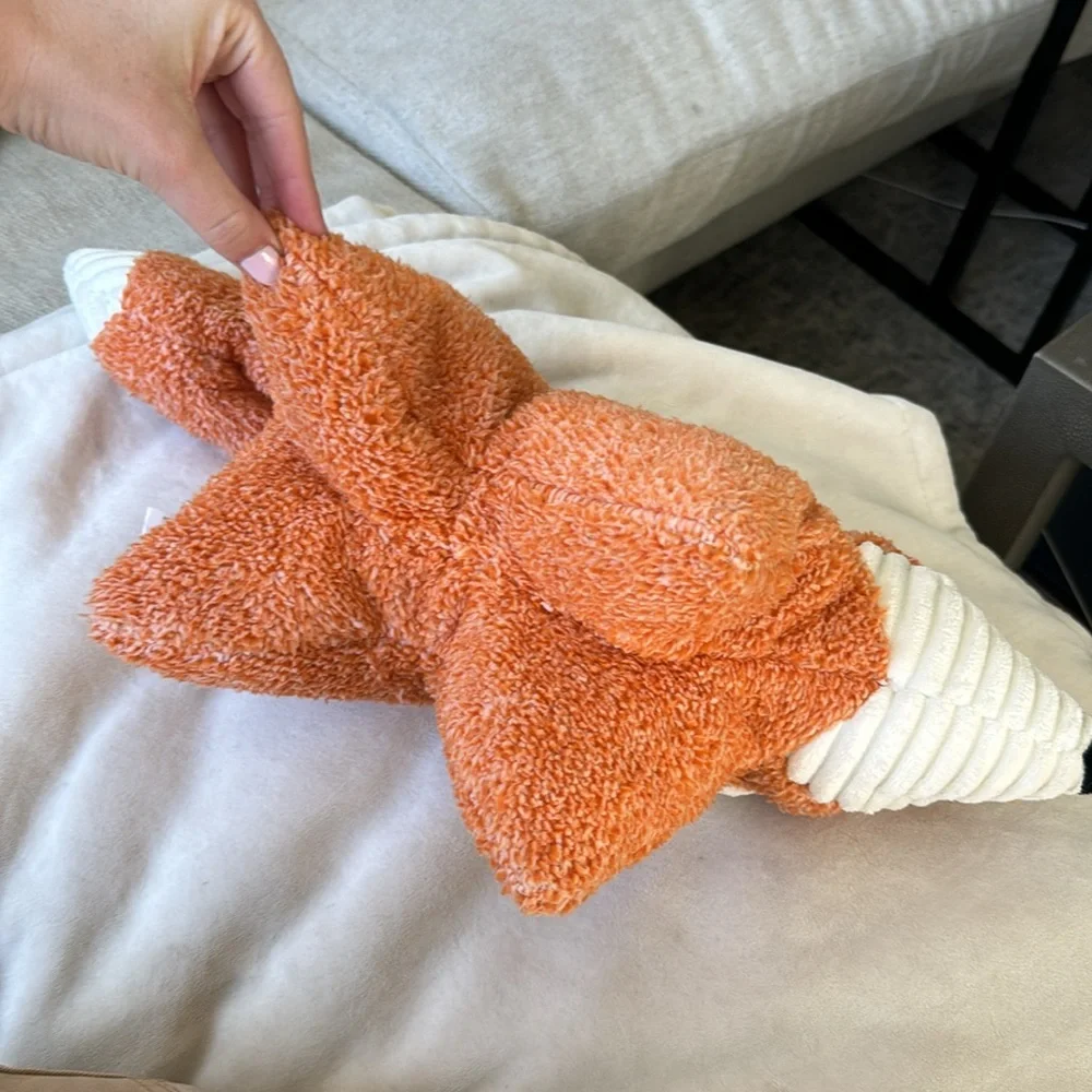 NWOT Huggle Hounds Squooshie™ Fox Plush Dog Toy - Picture 7 of 10